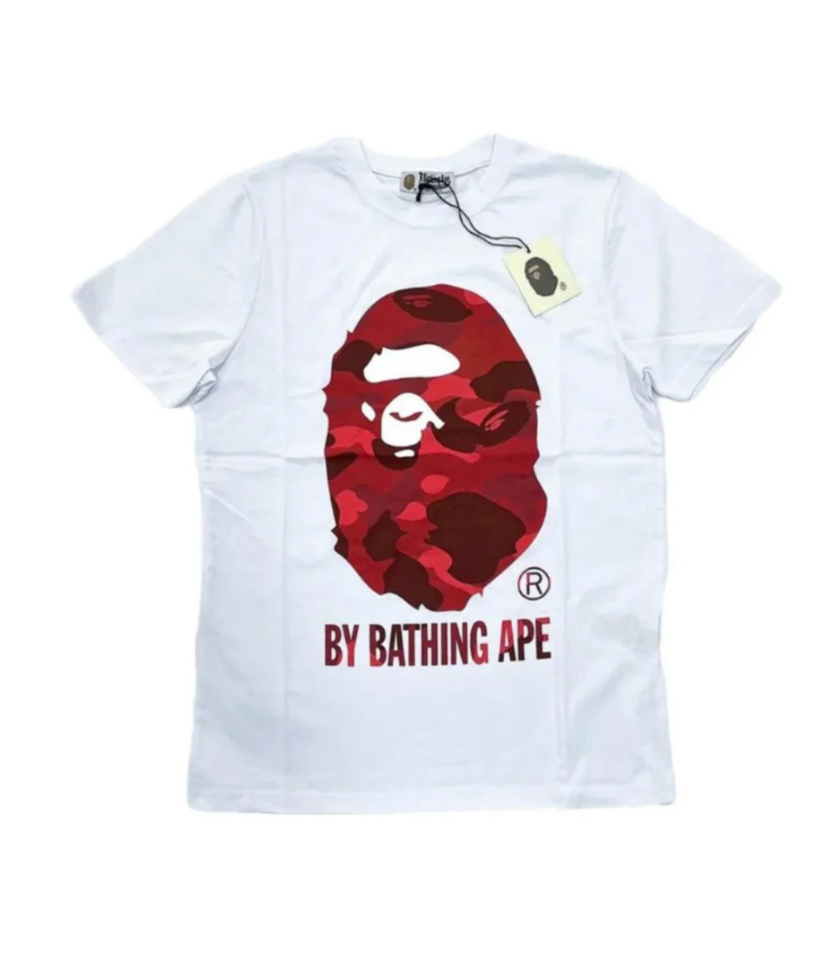 BAPE WHITE & RED BY BATHING APE TSHIRT