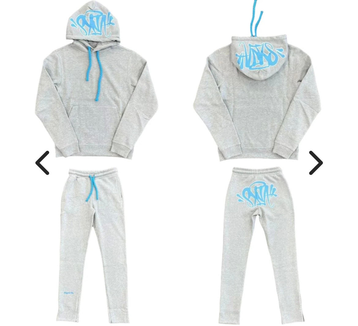 SYNAWORLD “SYNA LOGO” TRACKSUIT - GREY / BLUE