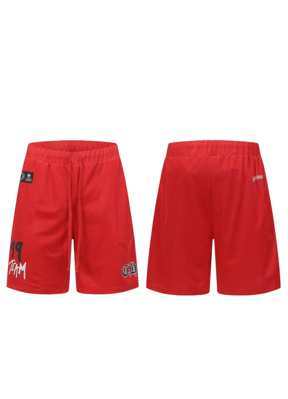 CHROME HEARTS JERSEY SHORTS - RED
