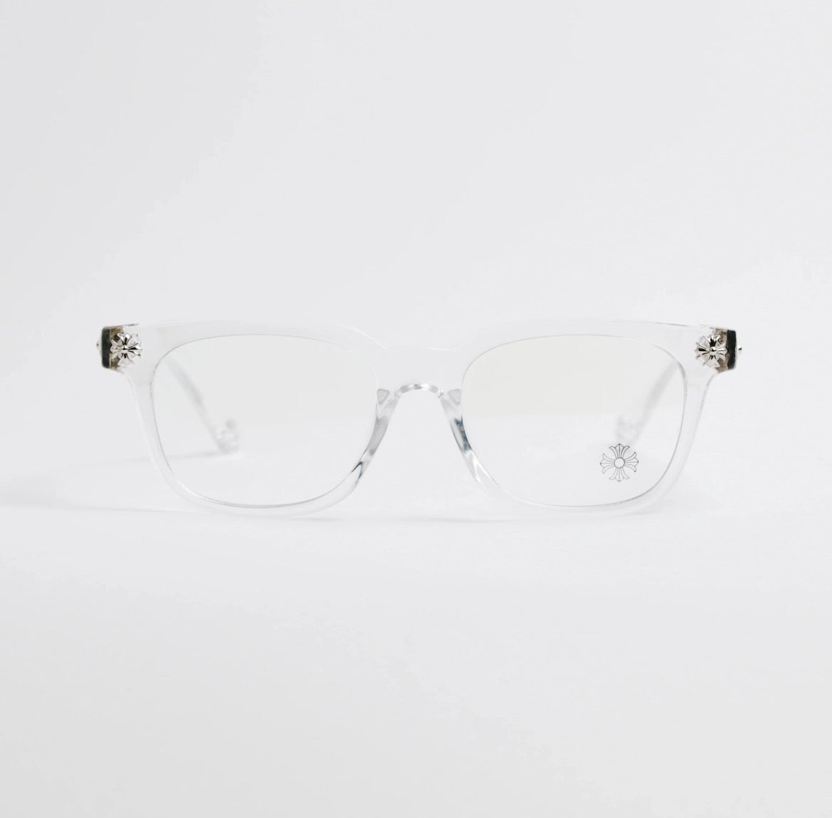 WHITE CHROME HEARTS GLASSES
