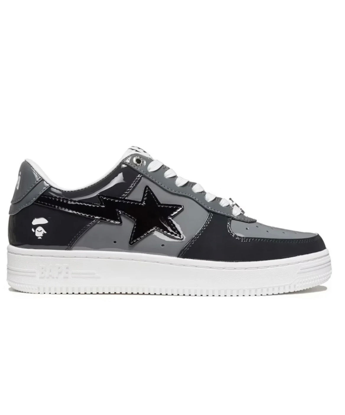 A BATHING APE BAPE STA LOW BLACK/GREY COMBO