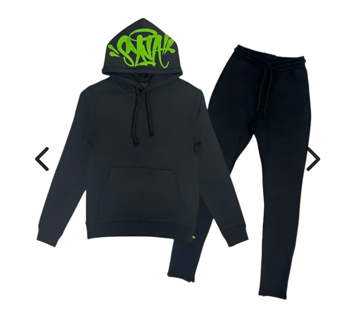SYNA WORLD LOGO TRACKSUIT - BLACK / GREEN