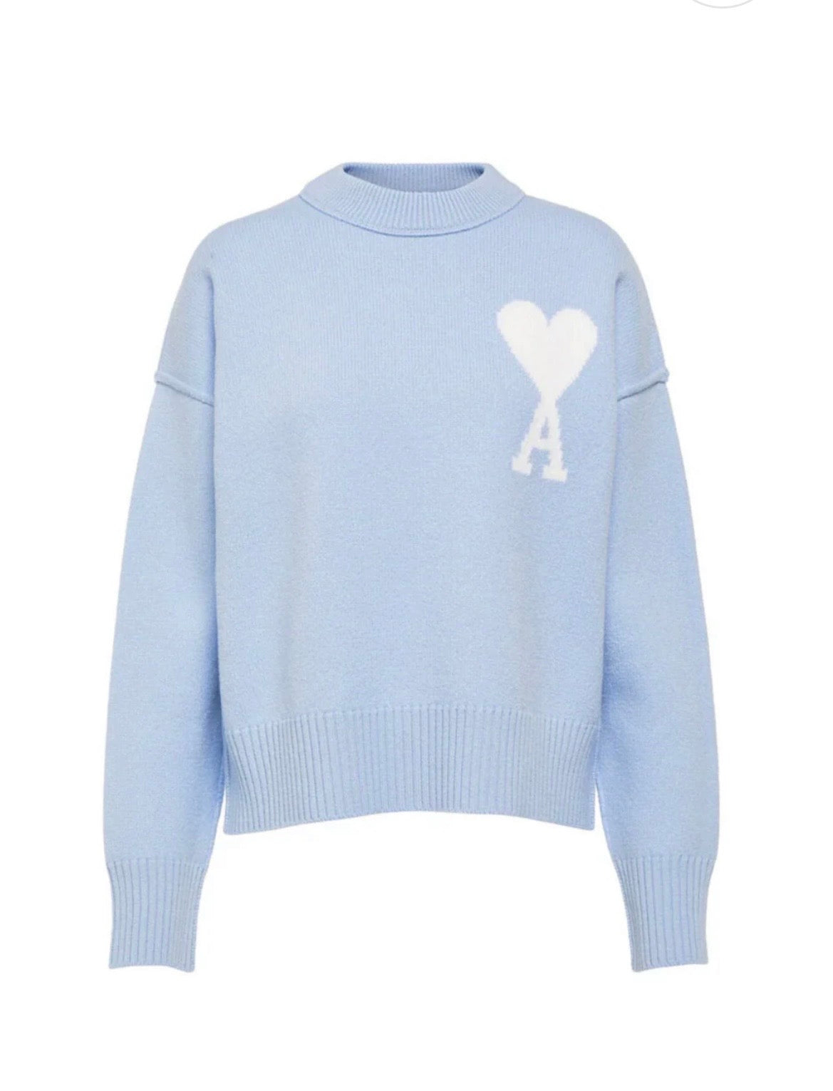 AMI PARIS SWEATER LIGHT BLUE