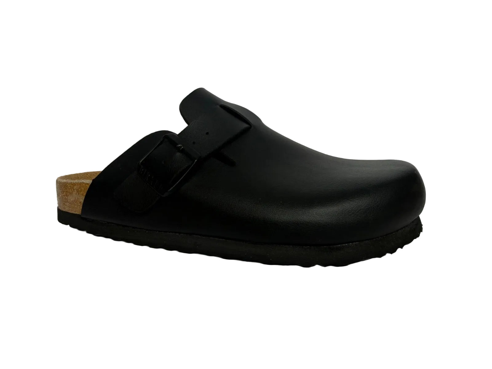 BIRKENSTOCK BOSTON SOFT FOOT BED - BLACK LEATHER - CHEARTZ