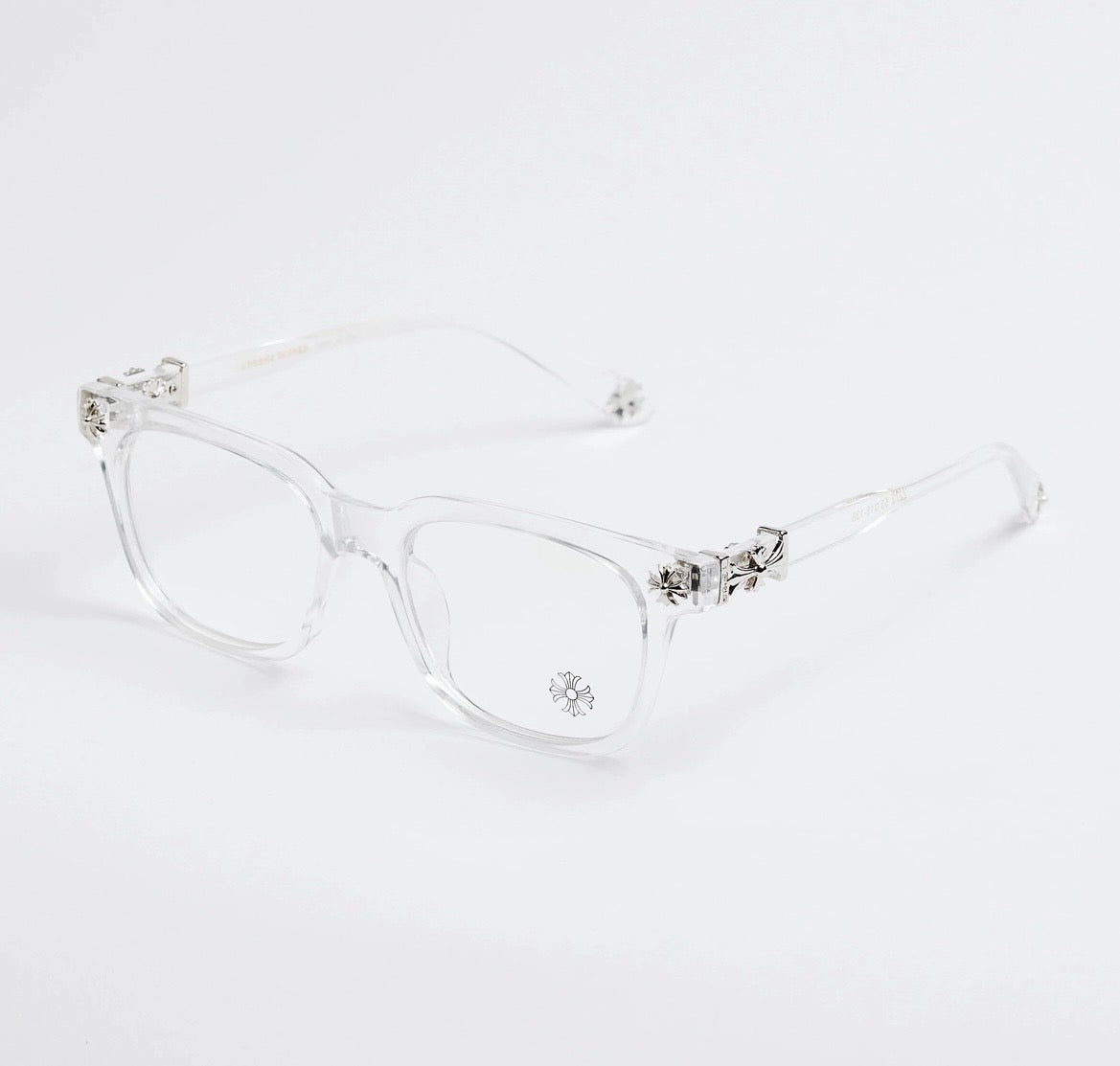 WHITE CHROME HEARTS GLASSES