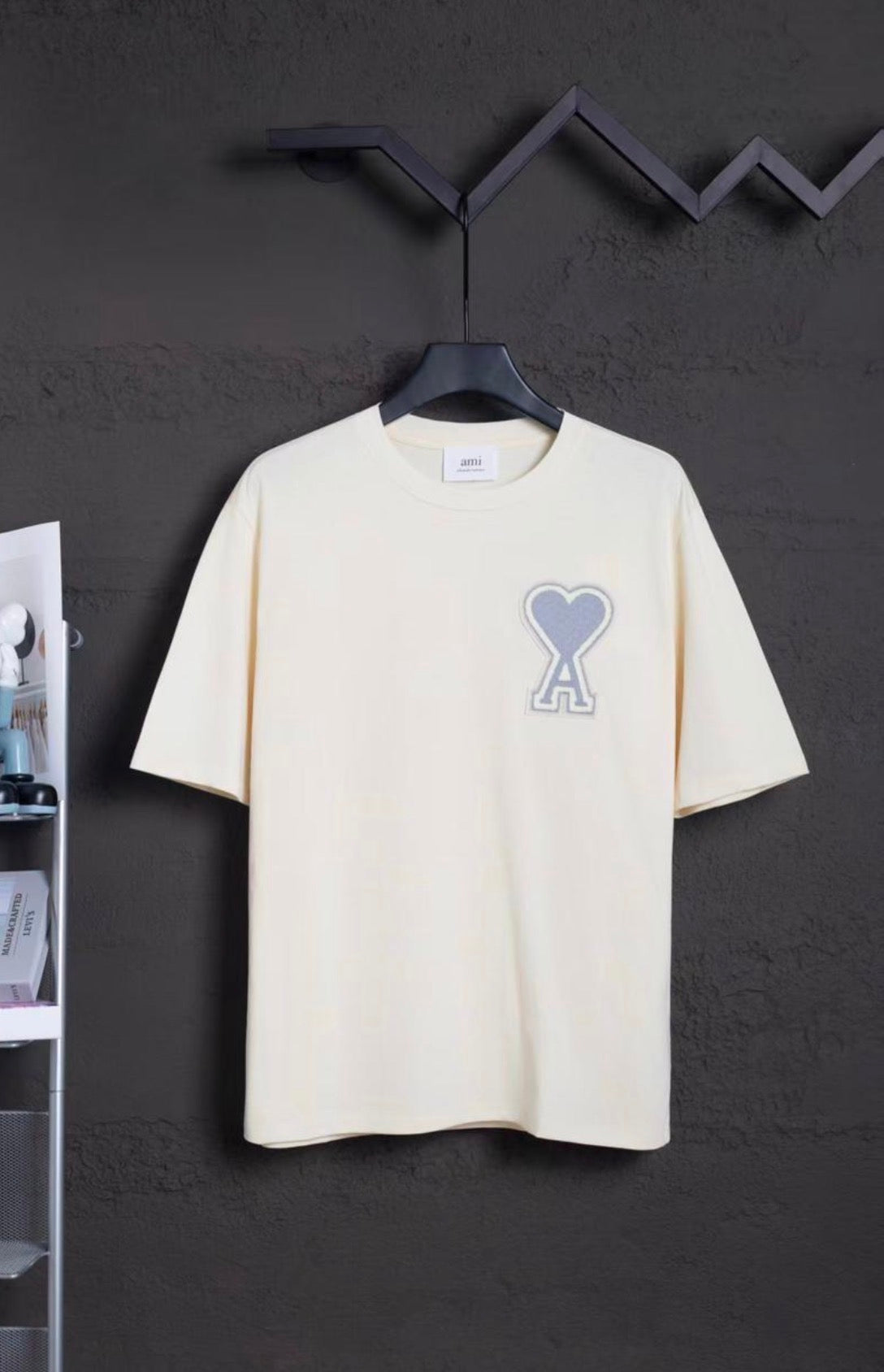 AMI PARIS T-SHIRT BEIGE