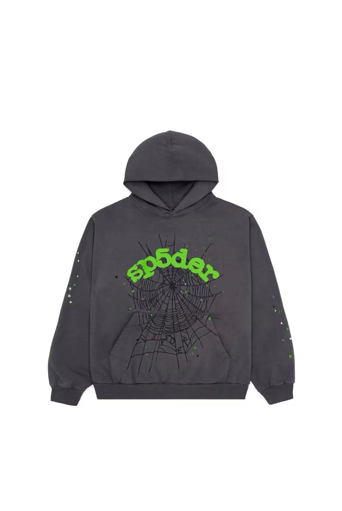 SP5DER HOODIE 'GREY/GREEN'