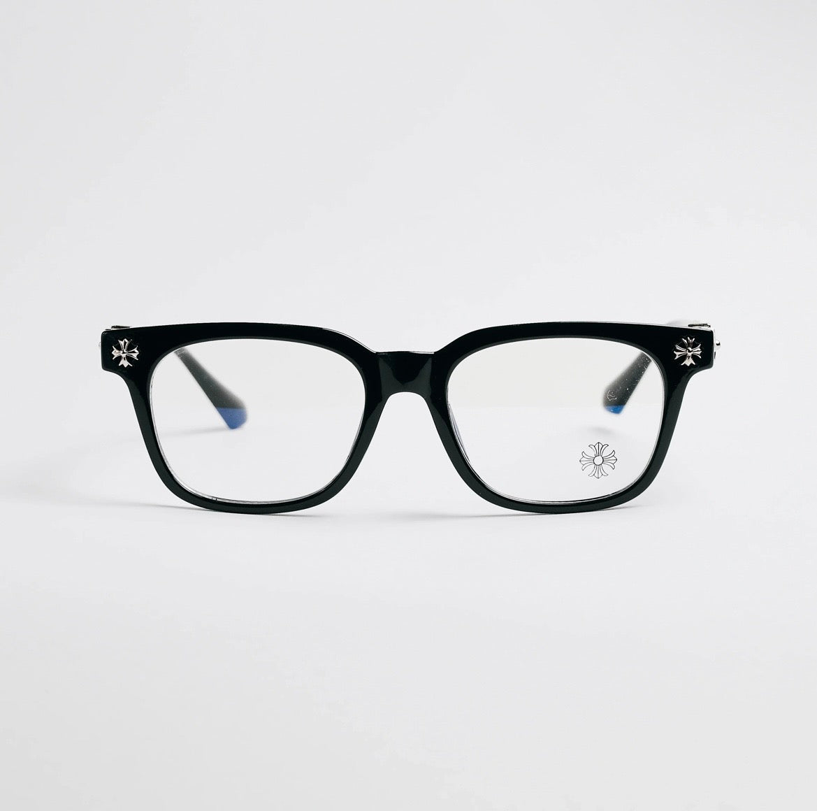 BLACK CHROME HEARTS GLASSES