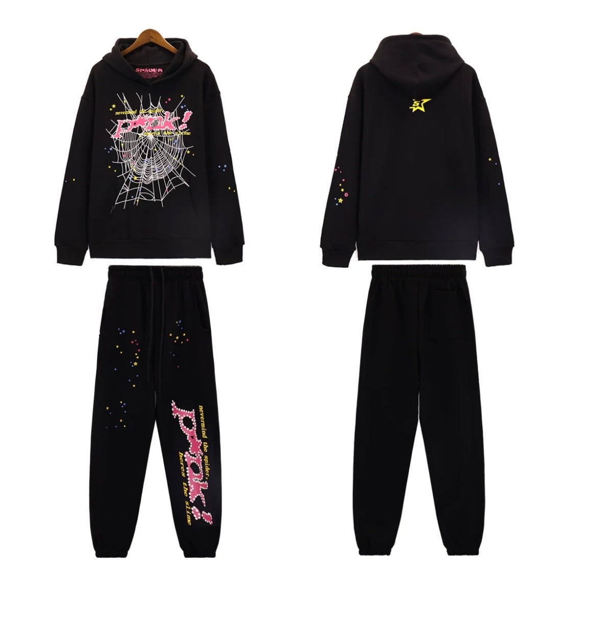 SP5DER TRACKSUIT “BLACK/PINK”